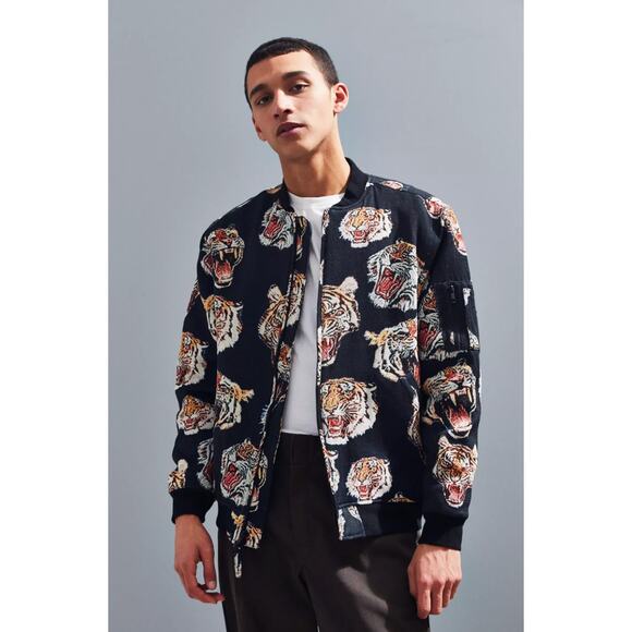 Publish Tiger Jeramiah Jacquard Embroidered Bomber Jacket Size Small - Picture 1 of 5